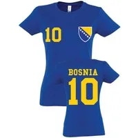 Youth Designz T-Shirt Bosnia Bosnien Damen T-Shirt im Fußball Trikot Look WM 2026 mit trendigem Trikot Look für Frauen