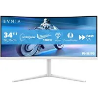 Philips 34M2C5501A Curved-Gaming-LED-Monitor (86,4 cm/34 ", 3440 x 1440 px, WQHD, 0,5 ms Reaktionszeit, 180 Hz, VA LCD, Höhe, Drehung, Neigung)