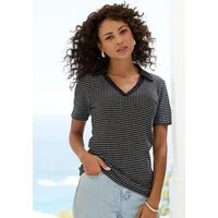 Vivance Poloshirt aus strukturierter Strickqualität luftige Strick-Qualität
