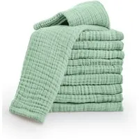 Laynenburg Spucktuch Baby 10er-Set in 30x50cm aus extra weichem Musselin - 100% Baumwolle, Musselin-tücher als Mulltücher, Mullwindeln oder Stoffwindeln