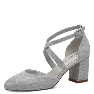 Tamaris - Da.-Pumps silver glam - Gr. - 37