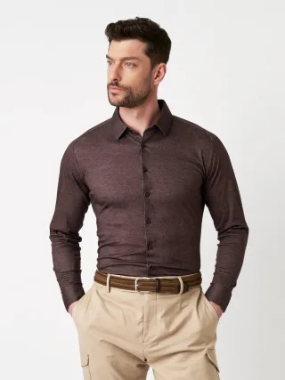 DESOTO - Casual Kent 1/1 chocolate twill - Gr. - L
