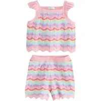 Next Top & Shorts Gestricktes Oberteil und Shorts im Set (2-tlg)