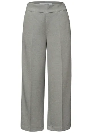 Street One - 7/8 High Waist Wide Leg Hose im Casual Fit dark mint green - Gr. - 7
