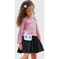 KIDSWORLD Jerseykleid für kleine Mädchen ideal für festliche Anlässe, kniefreie Länge