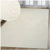OTTO home Teppich Vibek, Wellen-Design in Hoch-Tief-Struktur, rechteckig, Höhe: 9 mm, 3D-Effekt, softer Kurzflor, pflegeleicht, Scandi-Look