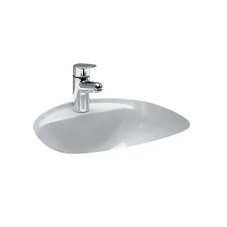 LAUFEN Einbauwaschtisch von unten Bijou 450x405, 1 Hahnloch mittig, weiß, 81122.0, 8112200000001 H8112200000001