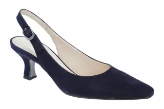Gabor 81.510.16 Damenschuhe Sling Pumps atlantik blau Echtleder Trichterabsatz