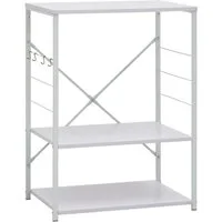 vidaXL Küchenregal Mikrowellenregal Weiß 60×39,6×79,5 cm Holzwerkstoff