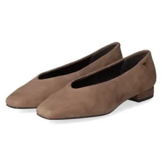 Tamaris Ballerinas - Gr. 36 - Braun - Rauleder
