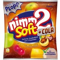 NIMM2 Süßigkeit, Storck Nimm2 Soft Cola Fruchtkaubonbons mit Colafüllung 195g
