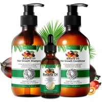 ALIVER Haarpflege-Set Set Batana Haar Shampoo Conditioner Öl Haaröl Haarwachstum Vegan, Haarpflege, Haarwachstum,Kopfhautpflege