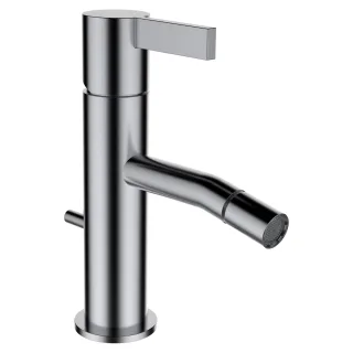 LAUFEN Bidetarmatur Kartell LAUFEN Festauslauf Ausladung 110 mm ohne Ablaufventil PVD Edelstahl gebü H3413310901031