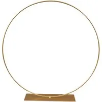 matches21 HOME & HOBBY Dekofigur Metall-Ring mit Fuß als Tisch-Deko Basteln gold 25 cm (1 St), Sockel Draht-Reif zum Stellen als Hochzeit Tischdeko Deko-Ring