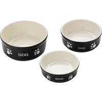 Nobby Futterbehälter Hunde Keramiknapf Dog schwarz/beige