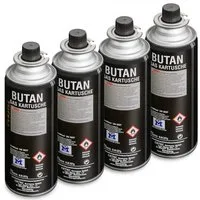 Greenpoint Gaskartusche Butan Gaskartusche 227g MSF-1a – Camping Gas für Kocher & Brenner, Zubehör für Campingkocher, Gaskocher, Brenner, Heizgeräte, Lötbrenner, 4 St., Zubehör für Gaskocher Gaskartusche Campingkocher Brenner