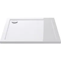 Mai & Mai Duschwanne Duschtasse Acryl Duschwanne quadratisch 4/14 cm flach in Weiß Faro1, Quadratisch, Sanitäracryl, wahlweise mit oder ohne Ablaufgarnitur, bodeneben oder aufgesetzt