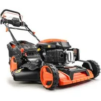 FUXTEC Benzinrasenmäher FX-RM5196eSPRO, 50,1 cm Schnittbreite, 50 cm Schnittbreite, 60 L Fangkorb, 4in1, Auto-Choke, E-Start, 5,3 PS