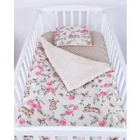 Babydecke BABYLUX Babydecke Krabbeldecke MINKY Kuscheldecke 75x100 cm+KISSEN, BabyLux, K140 - Zauberhafte Rosenhüpfer