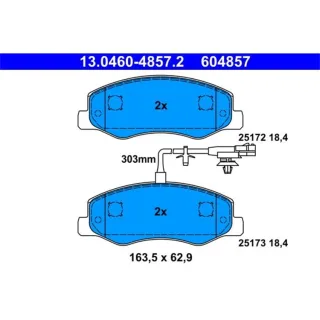 ATE Bremsbel?ge hinten Opel Movano Renault Master 2,3