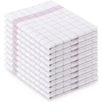 Vaily Geschirrtuch Küchentücher im klassischen Design aus 100% Baumwolle, (10er Pack), Karriert