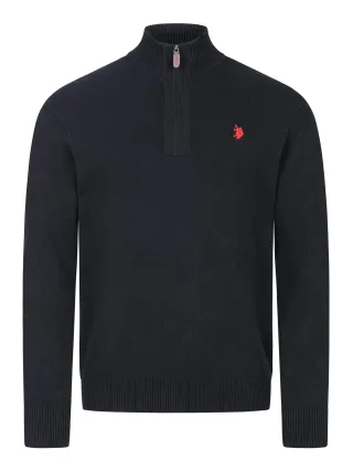 U.S. POLO ASSN. Herren Troyer Pullover USLogaan aus 100 % Baumwolle