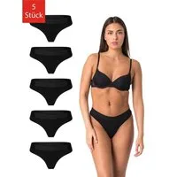 Elsie String Unterhosen Damen String Tanga Damen aus 95% Baumwolle mit Stretch (Packung, 5-St., 5er-Pack) Bequeme Unterwäsche Frauen Slip Damen