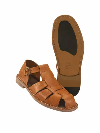 ASTORFLEX SRL Herren Römersandale Braun Obermaterial: Kalbleder