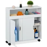 relaxdays Badregal Nischenschrank mit offenen Ablagen