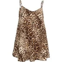 malito more than fashion Spaghettitop Spaghettiträger Top Animal Print 2312 Spaghettiträger Top Animal Print