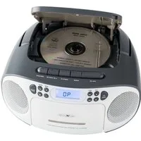 Reflexion RCR2260 Boombox (UKW PLL Stereo Radio, 20 W, Tragbare Boombox CD/Radio/Kassette, LCD Display, AUX, Kopfhöreranschl)