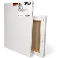 Crazy Canvas Leinwand Cotton Classic 30x30 cm, 2er Pack, mittlere Struktur, versandfrei, dreifach grundiert, 330 g/m², mittlere Struktur, Made in Berlin