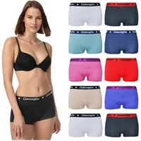 TEXEMP Panty 10er Pack Damen Panty Boxershorts Baumwolle Unterhosen Unterwäsche (10-St) 78% Baumwolle - Atmungsaktiv