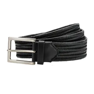 Asquith & Fox Herren Leder Flechtgürtel (Schwarz)