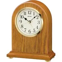 Seiko Tischuhr QXE031B Quarzuhr, Wohnzimmer, Esszimmer, Holz, eichefarben,Arbeitszimmer,Büro