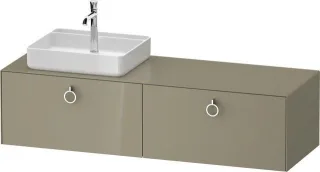 Duravit White Tulip Konsolenwaschtischunterbau wandhängend Stein Grau Hochglanz 1600x550x408 mm - WT WT4890LH2H20010