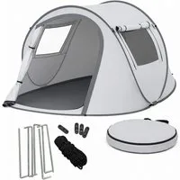 relaxdays Wurfzelt Pop Up Zelt 2–3 Personen Tunnel, Personen: 3 (1 tlg)