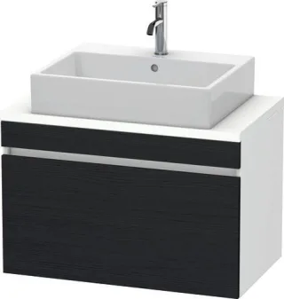 Duravit DuraStyle Konsolenwaschtischunterbau wandhängend Eiche Schwarz & Weiß Matt 800x478x512 mm -  DS530201618