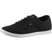 Tommy Hilfiger CANVAS LACE UP SNEAKER Sneaker, Freizeitschuh, Halbschuh, Schnürschuh mit gestickter Logoflagge