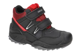 Geox J261WA 0CEFU C0048 NEW SAVAGE BOY ABX Allwetter Boots schwarz/rot wasser...