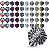 kwmobile Dart-Flights 50x Ersatz Dart Flights, Standardform - 5 Stück pro Farbe und Design - Universal