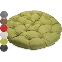 sunnypillow Sesselauflage Polster für Papasansessel, rund Durchmesser 120 cm Dicke 15cm, GRÜN