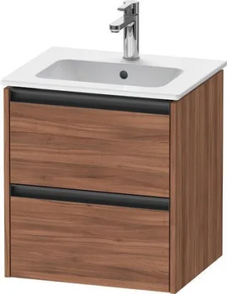 Duravit Ketho.2 Waschtischunterbau wandhängend Nussbaum Matt 510x420x549 mm - K25261079790000 K25261079790000