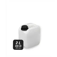 Trevendo Kanister Leerkanister aus HD-PE, DIN 45, natur (2,0 Liter), lebensmittelecht