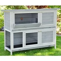 nanook Kleintierkäfig Kleintierstall Bommel 122 x 50 x 101 cm grau