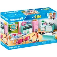 Playmobil® Küche mit Essplatz (71608), myLife Konstruktions-Spielset, (105 St), Made in Europe