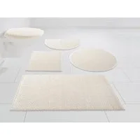 OTTO home Badematte Dalia, Badvorleger, Badezimmer Teppich, Höhe 4 mm, strapazierfähig, fußbodenheizungsgeeignet, Baumwolle, rund, Baumwolle, Badteppich, Badematten auch als 2-teiliges Set erhältlich