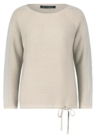 Betty Barclay - Feinstrickpullover Grau Beige - Gr. - 48