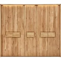 Home affaire Kleiderschrank Ambroise, aus Wildeiche, inkl. Passepartout Massivholz-Kleiderschrank, im 50 cm Raster planbar