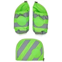 ergobag Schulranzen pack Seitentaschen Zip Set (3-tlg), reflektierend
